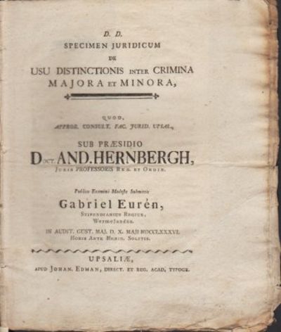 Specimen juridicum de usu distinctionis inter…