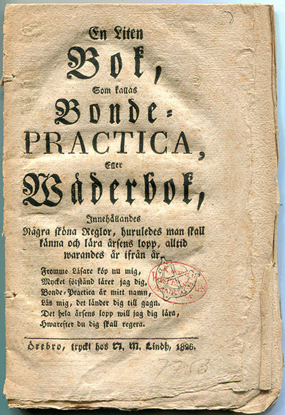 En liten bok, som kallas bonde-practica, eller…