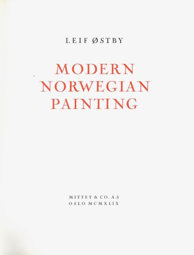 Modern Norwegian painting.