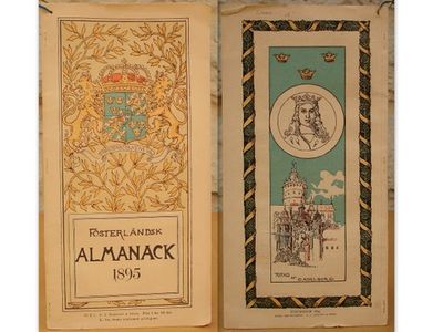 Fosterländsk almanack 1895.