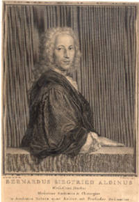 Portrait of Albinus engraved by J. Houbraken after Car. de Moer. 28.5x19cm