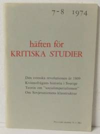 Häften för kritiska studier 7-8 1974.