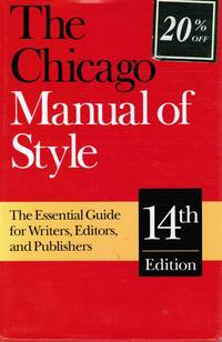 cover of The Chicago Manual of Style: the Essential Guide for Writers, Editors, and Publishers