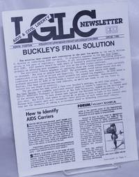 LGLC Newsletter: #14, Spring 1986: AIDS &amp; Civil Liberties; Buckley&#039;s Final Solution by Lampo, David, William F. Buckley, Jr., George Meyer et al - 1986