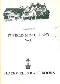 Catalogue A97/1989: Fyfield Miscellany no.10. Architecture, Art,  Archaeology, Classics, History, the Sciences ... by BLACKWELL&#39;S - OXFORD