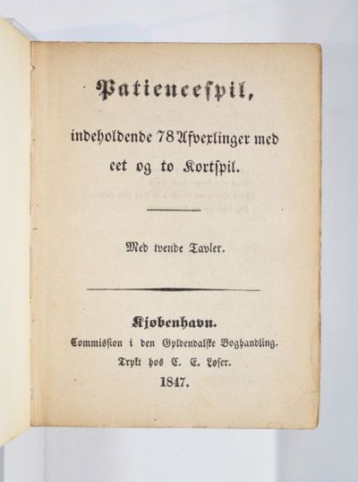 Patiencespil, indeholdende 78 Afvexlinger med eet…