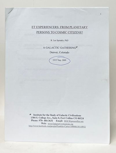 ET Experiencers: From Planetary Persons to Cosmic Citizens