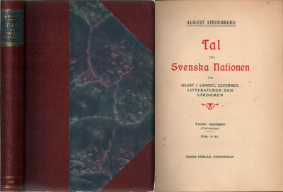 TAL TILL SVENSKA NATIONEN OM OLUST I LANDET,…