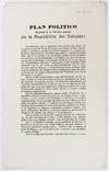 Plan Politico Rejenerador de las Libertades y Garantias de la Republica del Salvador... [caption title]