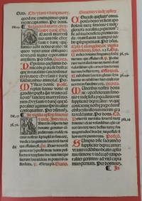 Early Printed leaf from a Missale Romanum