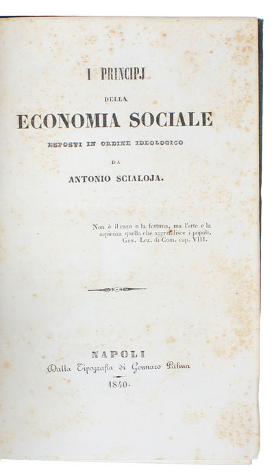 I Principj della Economia Sociale Esposti in…