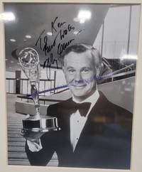 Johnny Carson Holding An Emmy Signed Photograph