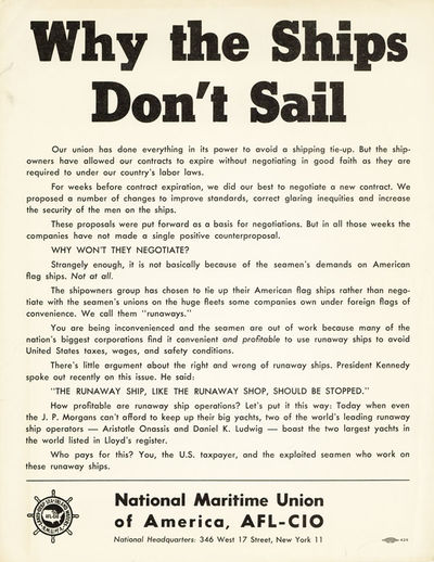 [Drop title] Why the Ships Don't Sail