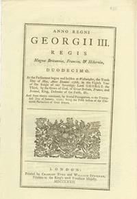 An Act for allowing the Importation of Wheat, Wheat Flour, Rye, Rye Meal, and Indian Corn, into...