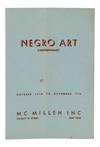 Program for Contemporary Negro Art Exhibition, October 16th to November 7th