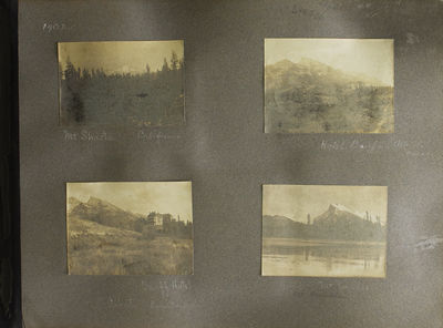 Photograph album depicting hunting, fishing, canoeing, and camping in Canada and Maine
