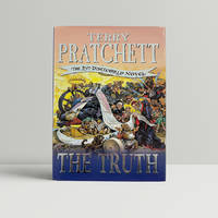 cover of The Truth - with superb artwork by Pratchett to the front endpaper