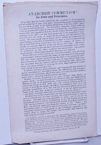 image of Anarchist Communism: Its Aims and Principles