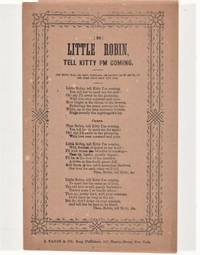 cover of Song sheet: LITTLE ROBIN, TELL KITTY I'M COMING