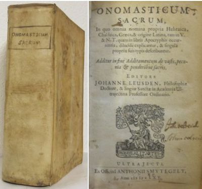 * Onomasticum sacrum, in quo omnia nomina propria…