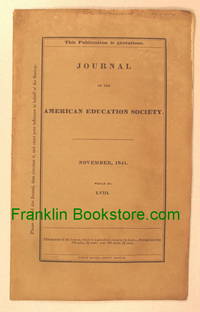 Journal Of The American Education Society November, 1841