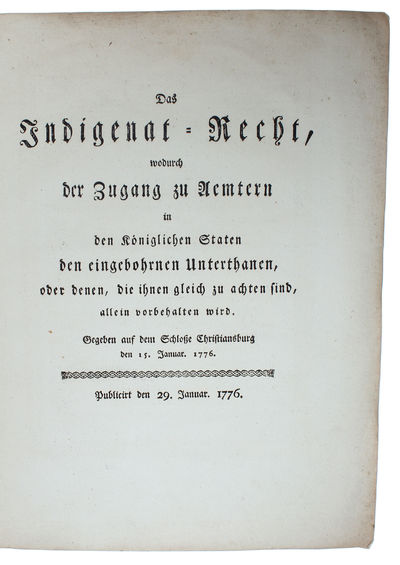 Das Indigenat=Recht, wodurch der Zugang zu…