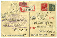 image of Signed souvenir envelope from the Wilkins- Ellsworth Trans- Arctic Submarine Expedition