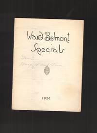 image of Ward Belmont Specials (Cook Book)