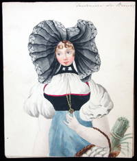 Fine Watercolor of Regency Era Woman with 14 Ethnic,Regional or Occupational Overlays of Women