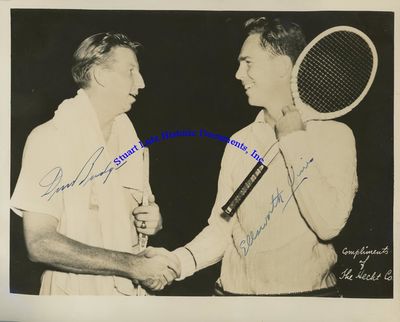 A Vintage Tennis Photograph Signed By Champions Don Budge And Ellsworth Vines