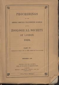 Proceedings of the Zoological Society of London 1920(4) by Zoological Society of London - 1920