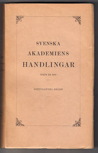 Svenska Akademiens Handlingar ifrån år 1886.…