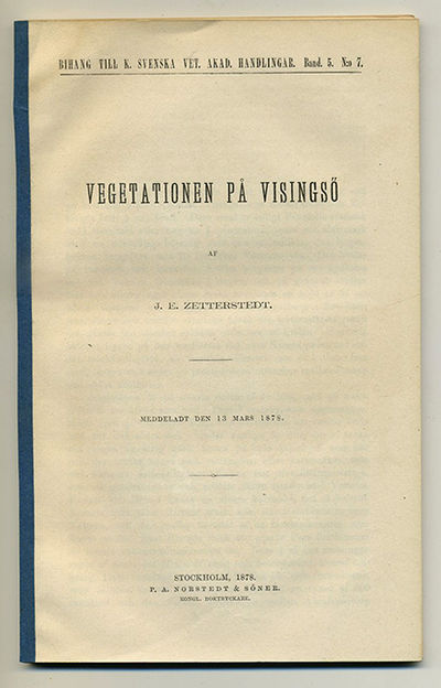 Vegetationen på Visingsö. Meddeladt den 13 mars…