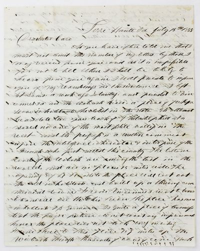 [Manuscript Letter from an Early...