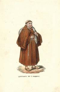 'Questuante Pep S. Pasquale' Monk with a sack on his back.