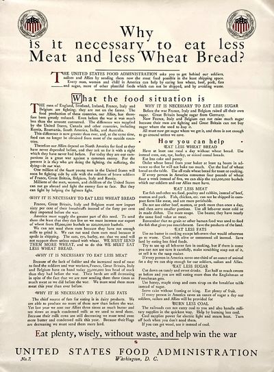 Why is it necessary to eat less Meat and less Wheat Bread