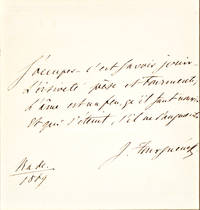 The Russian Novelist, Poet and Playwright Writes Out and Signs a Quotation from French Philosopher Voltaire