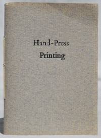 Hand-Press Printing by Margaret Taylor and Roberta Nixon - 1967