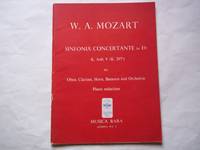 cover of W. A. Mozart Sinfonia Concertante on Eb K. Anh. 9 (K.297b) for Oboe, Clarinet, Horn, Bassoon and Orchestra Piano Reduction.