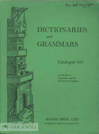 DICTIONARIES AND GRAMMARS, 500 BOOKS ON LINGUISTICS AND THE DIVERSITY OF TONGUES.