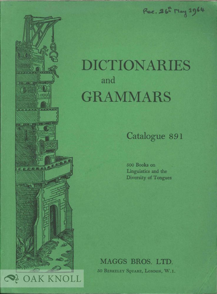 DICTIONARIES AND GRAMMARS, 500 BOOKS ON LINGUISTIC