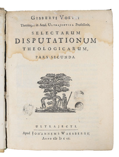 Selectarum Disputationum Theologicarum. 4 vols. (Vol. 1, 2, 3 and 5, wanting vol. 4). (photo 4)