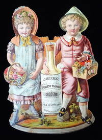 Die-Cut "Austen's Forest Flower Cologne" Business Trade Sign or Show Card