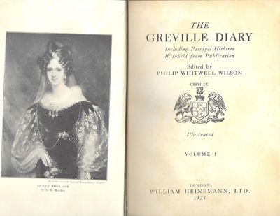 THE GRENVILLE DIARY, INCLUDING PASSAGES HITHERTO WITHHELD FROM PUBLICATION. TWO VOLUMES