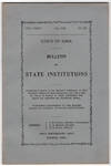 State of Iowa. Bulletin of state institutions. Vol. XXXIV, No. III. July, 1932.