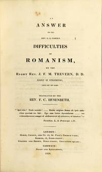 An answer to the Rev. G.S. Faber's Difficulties of Romanism by Rev J.F.M. - First Edition - 1826 - from Rulon-Miller Books (SKU: 21765)