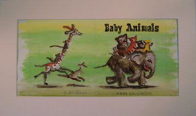 Original Painting for the Cover of 'Baby Animals' (preliminary study)