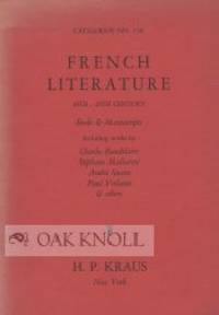 FRENCH LITERATURE, 19TH - 20TH CENTURY