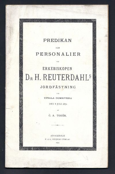 Predikan och personalier vid erkebiskopen d:r…