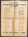 An open letter to the United Nations Inquiry Committee on Palestine [broadside]